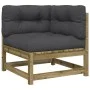 9-piece garden sofa set with impregnated pine wood cushions by vidaXL, Garden sets - Ref: Foro24-3299588, Price: 807,55 €, Di...