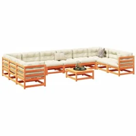 Garden sofa set 11 pieces solid pine wood wax brown by vidaXL, Garden sets - Ref: Foro24-3299645, Price: 690,34 €, Discount: %