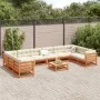 Garden sofa set 11 pieces solid pine wood wax brown by vidaXL, Garden sets - Ref: Foro24-3299645, Price: 690,34 €, Discount: %