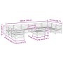 Gartensofa-Set 11-teilig, massives Kiefernholz, wachsbraun von vidaXL, Gartensets - Ref: Foro24-3299645, Preis: 700,38 €, Rab...