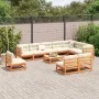 Garden sofa set 11 pieces solid pine wood wax brown by vidaXL, Garden sets - Ref: Foro24-3299486, Price: 698,32 €, Discount: %