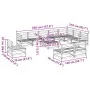 Garden sofa set 11 pieces solid pine wood wax brown by vidaXL, Garden sets - Ref: Foro24-3299486, Price: 698,32 €, Discount: %