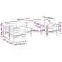 6-teilige Gartensofagarnitur mit wachsbraunen Kissen aus Kiefernholz von vidaXL, Gartensets - Ref: Foro24-3299611, Preis: 537...