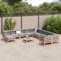 Juego de sofás de jardín 12 pzas madera maciza de abeto Douglas by vidaXL, Garden sets - Ref: Foro24-3299653, Price: 663,37 €...