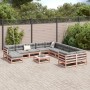 Juego de sofás de jardín 12 pzas madera maciza de abeto Douglas by vidaXL, Garden sets - Ref: Foro24-3299653, Price: 671,74 €...