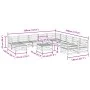 Juego de sofás de jardín 12 pzas madera maciza de abeto Douglas by vidaXL, Garden sets - Ref: Foro24-3299653, Price: 663,37 €...