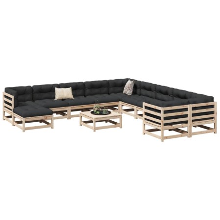 Garden sofa set 12 pieces solid pine wood by vidaXL, Garden sets - Ref: Foro24-3299651, Price: 635,93 €, Discount: %