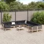 Gartensofa-Set 12-teilig aus massivem Kiefernholz von vidaXL, Gartensets - Ref: Foro24-3299651, Preis: 628,29 €, Rabatt: %