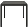 Gartentisch Glasoberfläche PE Rattan schwarz 150x90x75 cm von vidaXL, Gartentische - Ref: Foro24-365589, Preis: 137,71 €, Rab...