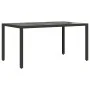 Gartentisch Glasoberfläche PE Rattan schwarz 150x90x75 cm von vidaXL, Gartentische - Ref: Foro24-365589, Preis: 137,71 €, Rab...