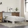 Sonoma gray metal engineered wood bed frame 75x190 cm by vidaXL, Beds and slatted bases - Ref: Foro24-845750, Price: 66,78 €,...