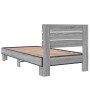 Sonoma-graues Metall-Holzwerkstoff-Bettgestell, 75 x 190 cm von vidaXL, Betten und Lattenroste - Ref: Foro24-845750, Preis: 6...