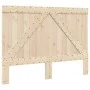 Bed frame with gray pine wood headboard 160x200 cm by vidaXL, Beds and slatted bases - Ref: Foro24-3281565, Price: 232,99 €, ...