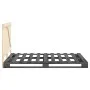 Bed frame with gray pine wood headboard 160x200 cm by vidaXL, Beds and slatted bases - Ref: Foro24-3281565, Price: 232,99 €, ...