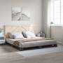 Gray pine wood bed frame with headboard 200x200cm by vidaXL, Beds and slatted bases - Ref: Foro24-3281567, Price: 258,30 €, D...