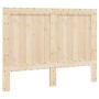 Bed frame with gray pine wood headboard 140x200 cm by vidaXL, Beds and slatted bases - Ref: Foro24-3281546, Price: 213,41 €, ...