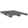 Bed frame with gray pine wood headboard 140x200 cm by vidaXL, Beds and slatted bases - Ref: Foro24-3281546, Price: 213,41 €, ...