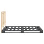 Bed frame with gray pine wood headboard 140x200 cm by vidaXL, Beds and slatted bases - Ref: Foro24-3281546, Price: 213,41 €, ...