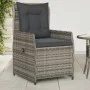 Sillones reclinables de jardín 2 uds ratán sintético gris de vidaXL, Sillas de jardín - Ref: Foro24-368654, Precio: 283,55 €,...