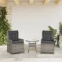 Gartenliegen 2 Stück graues synthetisches Rattan von vidaXL, Gartenstühle - Ref: Foro24-368654, Preis: 267,56 €, Rabatt: %