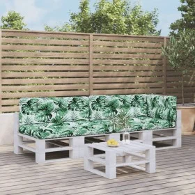 Cojines para sofá de palets 5 unidades tela estampado de hojas by vidaXL, Cushions for chairs and sofas - Ref: Foro24-3217142...