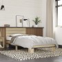 Sonoma oak metal engineered wood bed frame 100x200 cm by vidaXL, Beds and slatted bases - Ref: Foro24-845738, Price: 70,91 €,...
