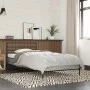 Sonoma gray metal engineered wood bed frame 90x200 cm by vidaXL, Beds and slatted bases - Ref: Foro24-845585, Price: 69,28 €,...