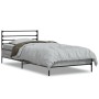 Sonoma-graues Metall-Holzwerkstoff-Bettgestell 90 x 200 cm von vidaXL, Betten und Lattenroste - Ref: Foro24-845585, Preis: 77...