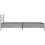 Estructura cama madera ingeniería metal gris Sonoma 90x200 cm de vidaXL, Camas y somieres - Ref: Foro24-845585, Precio: 77,68 €