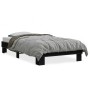 Estructura de cama madera de ingeniería y metal negra 90x190 cm de vidaXL, Camas y somieres - Ref: Foro24-845882, Precio: 67,...