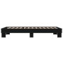 Black engineered wood and metal bed frame 90x190 cm by vidaXL, Beds and slatted bases - Ref: Foro24-845882, Price: 67,86 €, D...
