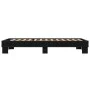 Estructura de cama madera de ingeniería y metal negra 90x190 cm de vidaXL, Camas y somieres - Ref: Foro24-845882, Precio: 66,...