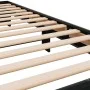 Estructura de cama madera de ingeniería y metal negra 90x190 cm de vidaXL, Camas y somieres - Ref: Foro24-845882, Precio: 66,...