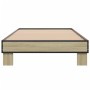 Sonoma oak metal engineered wood bed frame 100x200 cm by vidaXL, Beds and slatted bases - Ref: Foro24-845868, Price: 68,23 €,...