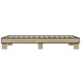 Sonoma oak metal engineered wood bed frame 100x200 cm by vidaXL, Beds and slatted bases - Ref: Foro24-845868, Price: 68,23 €,...