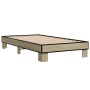 Sonoma oak metal engineered wood bed frame 100x200 cm by vidaXL, Beds and slatted bases - Ref: Foro24-845868, Price: 68,23 €,...
