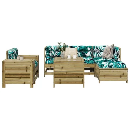 Gartensofa-Set 7-teilig aus imprägniertem Kiefernholz von vidaXL, Gartensets - Ref: Foro24-3250527, Preis: 505,71 €, Rabatt: %
