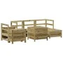 Gartensofa-Set 7-teilig aus imprägniertem Kiefernholz von vidaXL, Gartensets - Ref: Foro24-3250527, Preis: 505,71 €, Rabatt: %