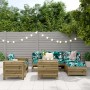 Gartensofa-Set 7-teilig aus imprägniertem Kiefernholz von vidaXL, Gartensets - Ref: Foro24-3250527, Preis: 512,99 €, Rabatt: %