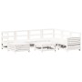 Gartensofa-Set 8-teilig aus massivem weißem Kiefernholz von vidaXL, Gartensets - Ref: Foro24-3250565, Preis: 573,25 €, Rabatt: %