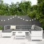 Gartensofa-Set 8-teilig aus massivem weißem Kiefernholz von vidaXL, Gartensets - Ref: Foro24-3250565, Preis: 565,19 €, Rabatt: %