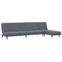 Zweiteilige Sofagarnitur aus dunkelgrauem Samt von vidaXL, Sofas - Ref: Foro24-3216296, Preis: 424,61 €, Rabatt: %