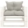 Sofá de palets para jardín madera con cojines taupe de vidaXL, Sofás de exterior - Ref: Foro24-3052396, Precio: 109,21 €, Des...