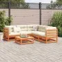 6-teilige Gartensofagarnitur mit wachsbraunen Kissen aus Kiefernholz von vidaXL, Gartensets - Ref: Foro24-3299446, Preis: 634...