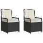 Liegende Gartensessel, 2 Stück, schwarzes synthetisches Rattan von vidaXL, Gartenstühle - Ref: Foro24-368661, Preis: 187,57 €...