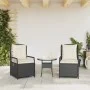 Liegende Gartensessel, 2 Stück, schwarzes synthetisches Rattan von vidaXL, Gartenstühle - Ref: Foro24-368661, Preis: 187,57 €...