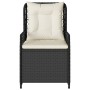 Sillones de jardín reclinables 2 uds ratán sintético negro de vidaXL, Sillas de jardín - Ref: Foro24-368661, Precio: 190,36 €...