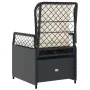 Liegende Gartensessel, 2 Stück, schwarzes synthetisches Rattan von vidaXL, Gartenstühle - Ref: Foro24-368661, Preis: 187,57 €...