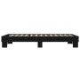 Black engineered wood and metal bed frame 75x190 cm by vidaXL, Beds and slatted bases - Ref: Foro24-845877, Price: 58,26 €, D...