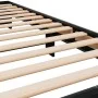 Black engineered wood and metal bed frame 75x190 cm by vidaXL, Beds and slatted bases - Ref: Foro24-845877, Price: 58,26 €, D...